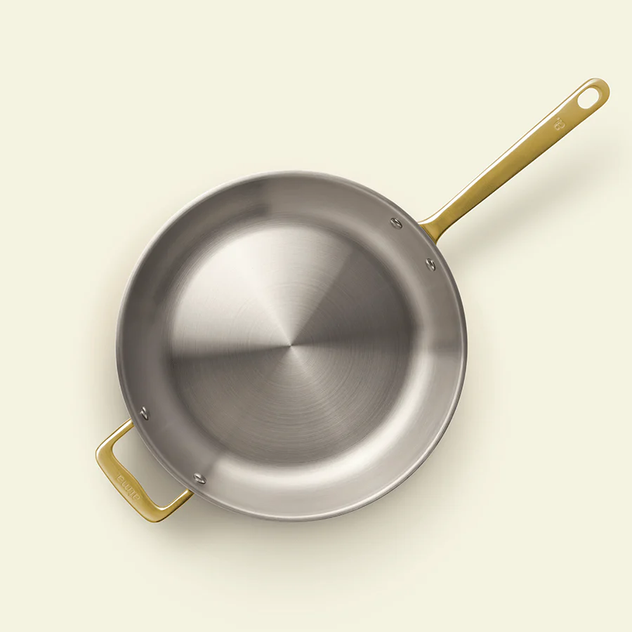 La bonne poêle en inox, manche doré - 32 cm - Image 4