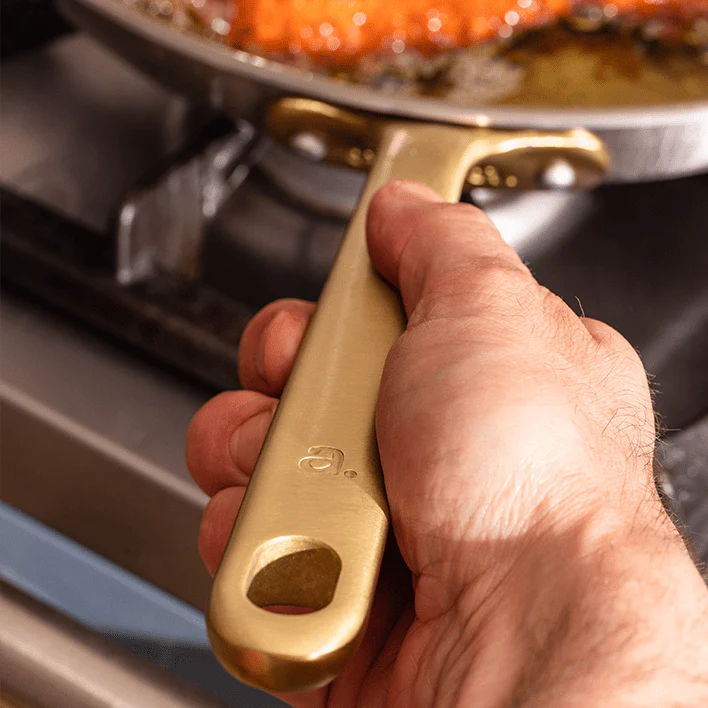La bonne poêle en inox, manche doré - 32 cm - Image 9