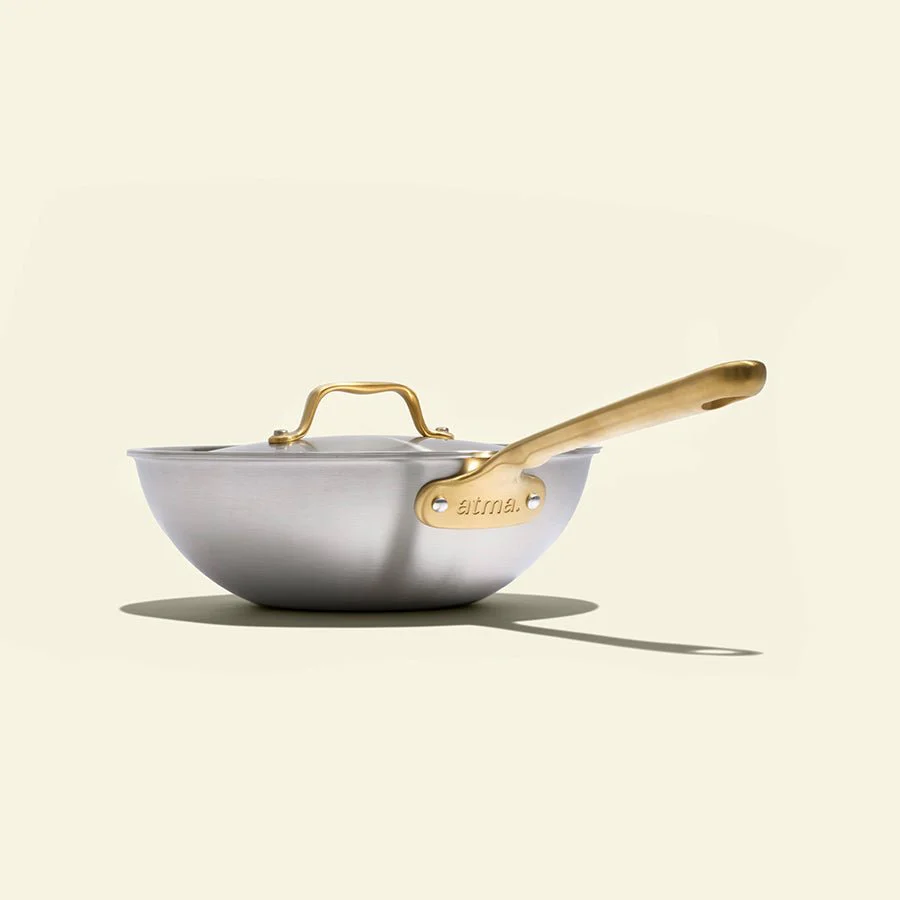 The Wok en inox, manche doré - 24 cm (Édition limitée)